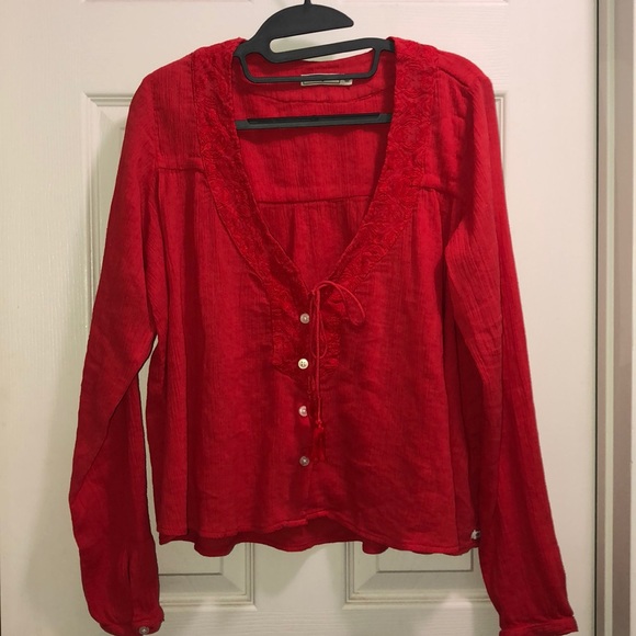 Obey Embroidered Plunge Top - Picture 2 of 6